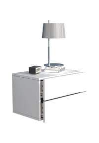 VCM. - Nachtschrank | Wandschublade | Wandboard | Nachttisch | Maße ca H. 30 x B. 45 x T. 32 cm - Usal L 45 cm - Beton-Grau