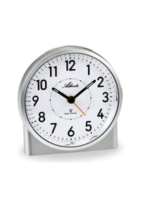 Atlanta by PARAGON - Großer Funkwecker Analog mit Licht, Snooze & Crescendo - 1843/19 (Silber) - Silber