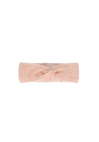 maximo® - GOTS BABY-Stirnband, Struktur Schleife - muschelrosa