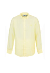 U.S. POLO ASSN. - Hemd Leinenhemd Button Down Linenshirt - gelb