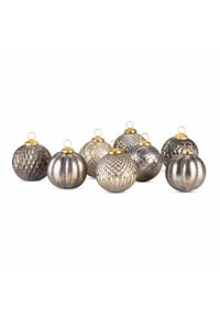 LOBERON Weihnachtsschmuck 8er Set Silverlake silber - Weihnachtsschmuck Set - silber