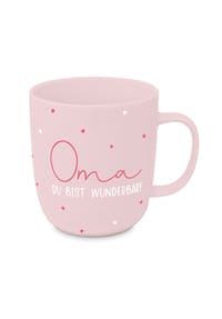 ppd - Henkelbecher Oma Mug 2.0 D@H, Rosa, 400 ml - Mehrfarbig