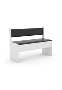 VCM. - Holz Eckbank Sitzbank | Bank mit Truhe für den Esstisch | Maße H. 80 x B. 110 x T. 42 cm | Esal Breite 110 cm - Weiß