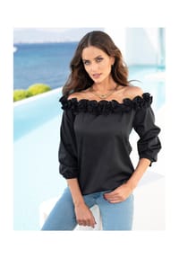heine - Carmenbluse - schwarz