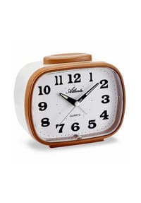 Atlanta by PARAGON - Glockenwecker Quarz laut mit Glockensignal, Alarm, Crescendo & Snooze Licht - 2172/3 (Braun) - Braun