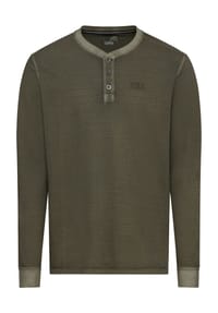 GLOBETROTTER - Langarmshirt, Baumwolle, für Herren - BROWN TURKISH COFF