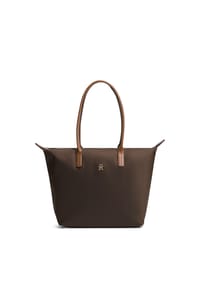 TOMMY HILFIGER POPETTE - Shoppertasche, Kunstleder, Reißverschluss - GUG  BROWN