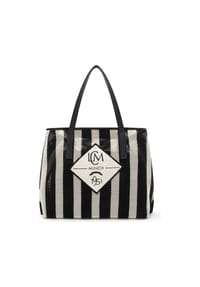 L.CREDI RIMA - Schultertasche Rima, Mesh-Geflecht, für Damen - MARINE/ WEISS