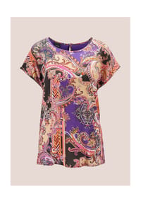 MADELEINE - Shirtbluse mit Unikat-Print - ultraviolett / multicolor