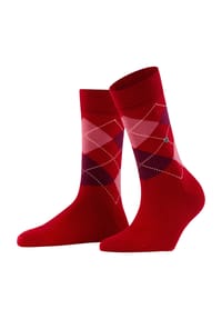Burlington - Marylebone Socken, Argyle-Muster, Schurwolle, für Damen - 3000 BLACK