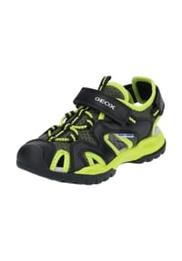 GEOX - Lederimitat/Mesh Sandalen - Blau/Orange