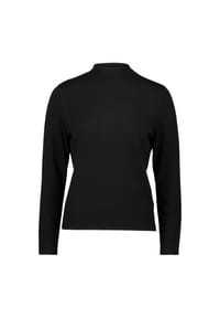 zero - Feinstrickpullover mit hohem Kragen - Black Beauty