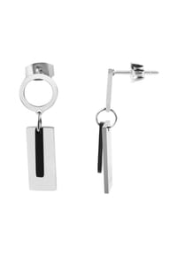 Adelia's - Adelia's Damen Ohrstecker aus Edelstahl - schwarz
