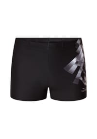 ALEX - Badepants Graphic Placement, Gummibund, für Herren - E004 BLACK / SILVE
