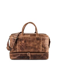 GREEN BURRY Vintage - Vintage Weekender Reisetasche Leder 51 cm - braun