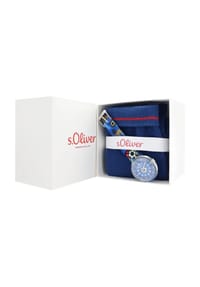 s.Oliver - Kinder Uhren-Set "2039619", Uhr und Socken - BLAU