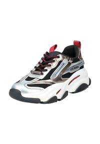 STEVE MADDEN - Lederimitat/Mesh Sneaker - Weiß/Rot