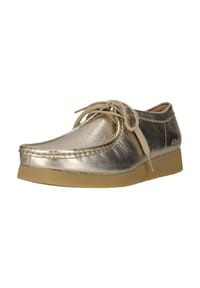 CLARKS® - Schnürschuhe Wallabee EVO mit Krepp-Effekt an der Sohle - 5049A Gold Leather