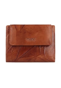 mano Donna Aurona RFID - Donna Aurona Geldbörse RFID Leder 14 cm - cognac