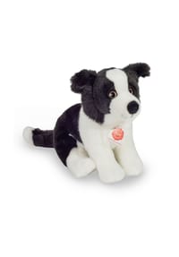 HERMANN Teddy COLLECTION® - Kuscheltier Border Collie Welpe sitzend, Schwarz-Weiß, 25 cm - mehrfarbig