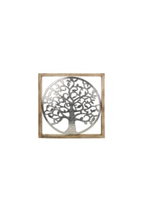 GILDE - Wandrelief "Lebensbaum" - beige