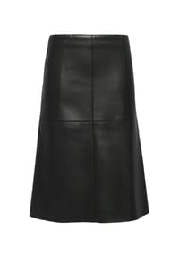 s.Oliver BLACK LABEL - Kunstlederrock, Ziernähte, für Damen - 9999  GREY/BLACK