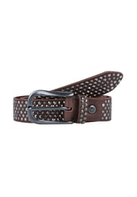 B.BELT - Nietengürtel Leder - chocolate brown