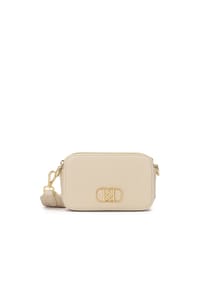 kazar - Lederhandtasche mit zwei abnehmbaren Riemen - Creme