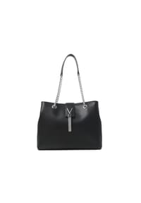 VALENTINO BAGS - DIVINA Shopper, Kunstleder, Emblem, für Damen - NERO