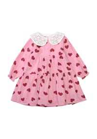 JETTE - Shirtkleid, Bubikragen, Baumwolle, für Kinder - 412 ROSEBLOOM AOP