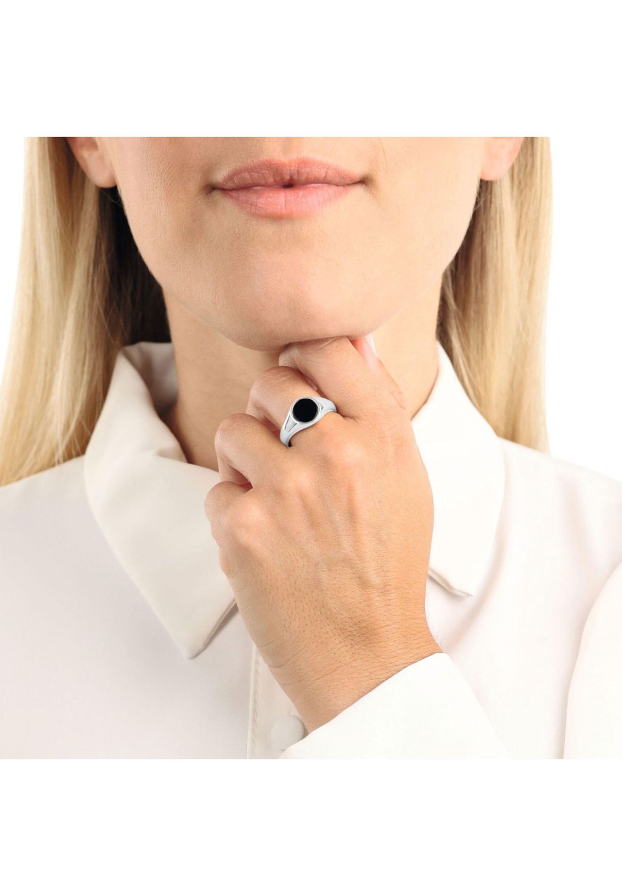 Amor Damen Ring, Edelstahl, Silber