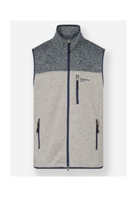Witt - Strickfleece-Weste - anthrazit-rostrot-meliert