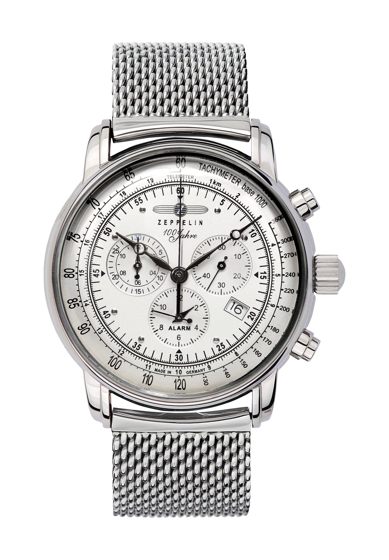 Zeppelin Herren Silber,Silber -Chronograph „100 Jahre“ (42 Mm), Uhr - Bild 6