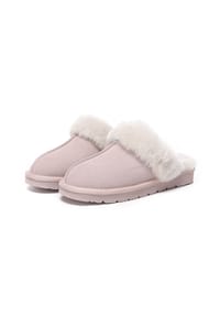 EVERAU® - Damen Leder Hausschuhe Raven - CARIBOU