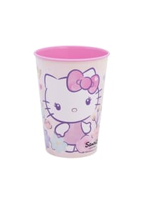 COFI - Hello Kitty Becher Kinder 260 ml Trinkbecher für Kita & Frühstück - Mehrfarbig 9,7x7,6x7,6 cm