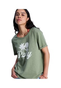 ROXY - T-Shirt Oceanwave Regular Slub Oil Green - grün