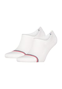 TOMMY HILFIGER - Sneakersocken, Kontraststreifen, 2er-Pack - 001 WHITE