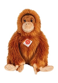 HERMANN Teddy COLLECTION® - Kuscheltier "Orang Utan", sitzend, 40cm - ORANGE