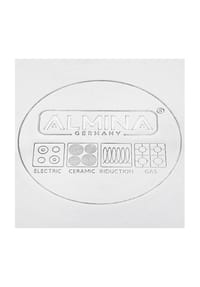 ALMINA® - Kochtopf Silber Edelstahl mit Deckel - Silber 18L