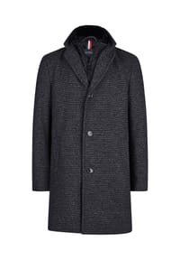 HECHTER PARIS - Mantel Classic mit elegantem Hahnentrittmuster - Anthrazit