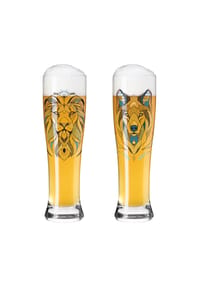 RITZENHOFF Weizenglas-Set, 2-teilig - BRAUCHZEIT - TÜRKIS SCHWARZ