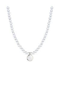 elli. - Halskette Rock Crystal Kreis Transparent 925 Sterling Silber - Silber