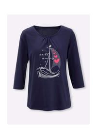 SIEH AN! - 3/4-Arm-Shirt - ecru-marine