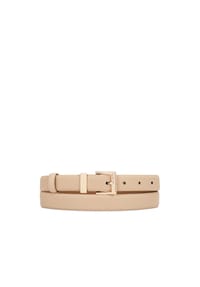 Kazar - Beigefarbener Gürtel mit goldener Schnalle - Beige