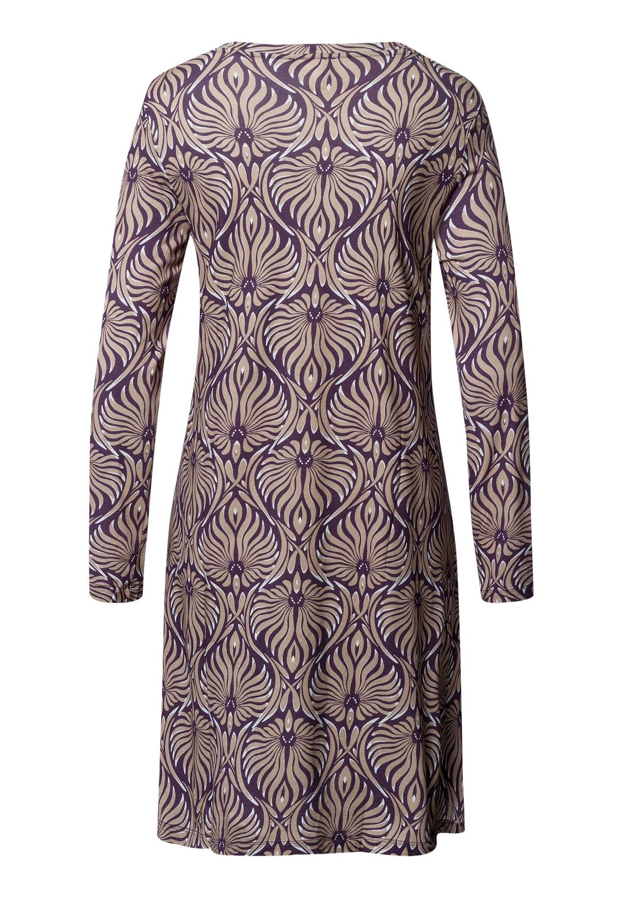 Hanro Sleep & Lounge Sleepshirt, Knielang, FüR Damen, Braun|Blau, M-image