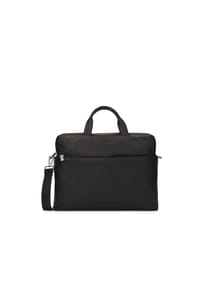 kazar - Schwarzes Leder Laptop Aktentasche Tasche - Schwarz