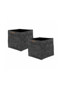 Lycce - Faltbare Aufbewahrungsbox, 2er Set - Cord, passend für Kallax Regal, abnehmbarer Bezug, robust, formstabil - Altrosa