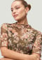 zero Mesh-Blumen-Shirt mit hohem Kragen Bild 5