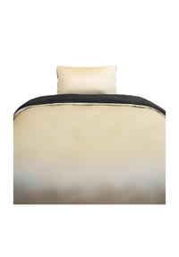 COFI - Einfarbige Wendebettwäsche 100% Baumwolle Satin  Reißverschluss - Beige/Anthrazit 135 x 200 cm
