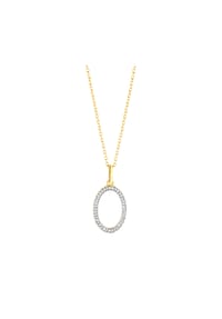 diamonds by Ellen K. - Halskette 925/- Sterling Silber 40 Diamant 0,11ct. - gelb